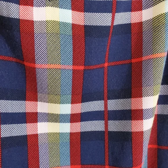 Torrid Plaid Cami Tank Sleeveless Blouse Boho Blue Red Top Size 3X 22 24 - Picture 3 of 8